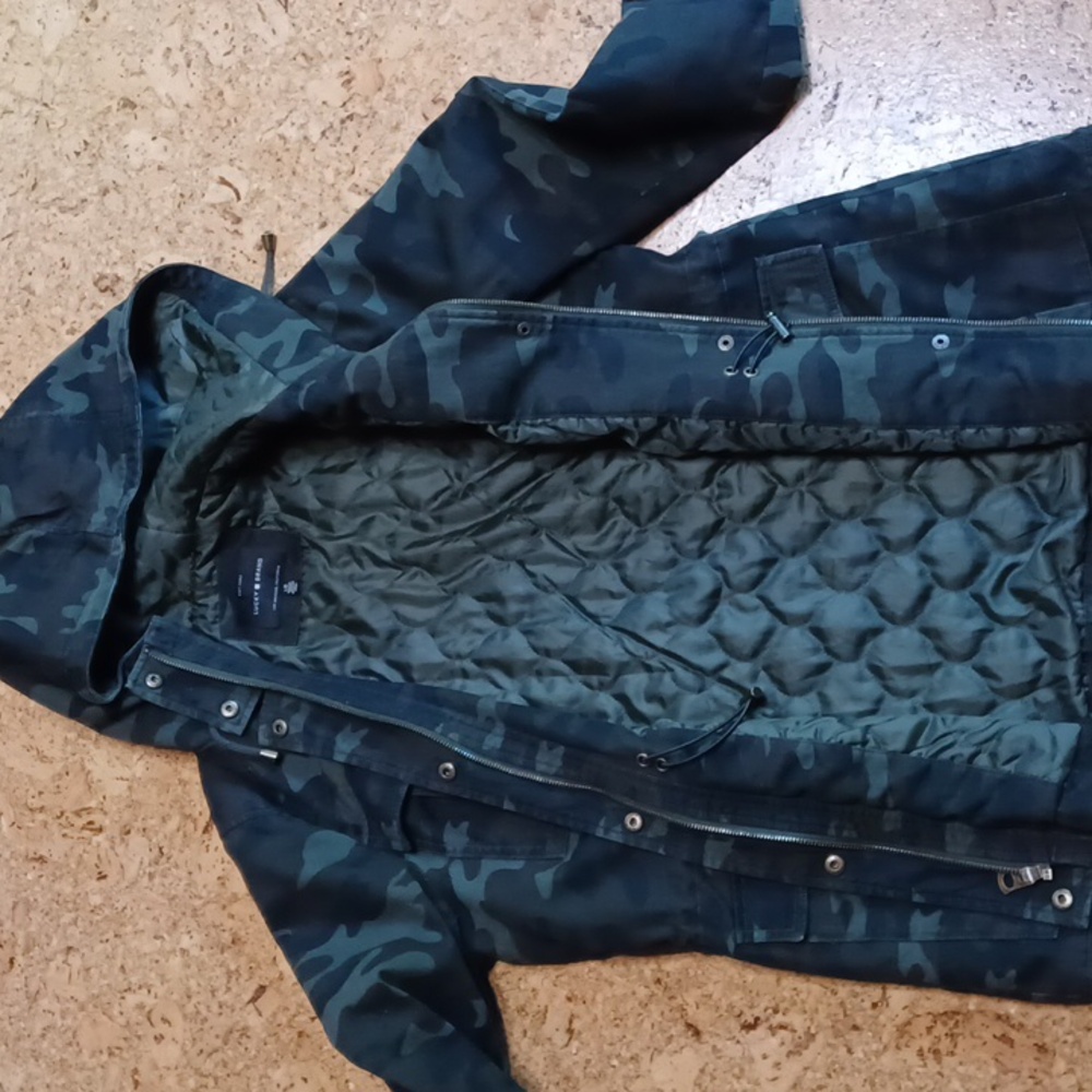 Lucky Brand Women's Camo Full Zip Plus Snap Quilt Lined  Hoodie Jacket Size L - Picture 8 of 10